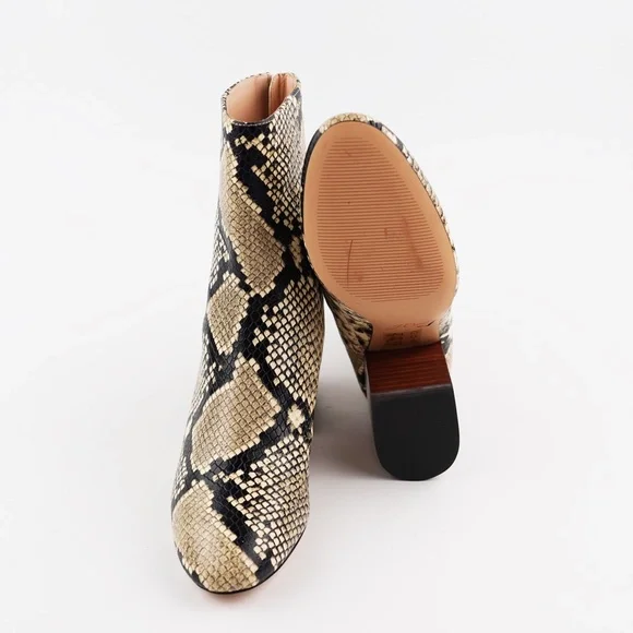 New J.CREW Size 8.5 Sadie Boots in Snake-Embossed Leather - Picture 7 of 7